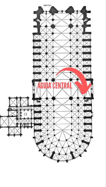 La trayectoria que ha seguido la aguja central de Notre Dame en la