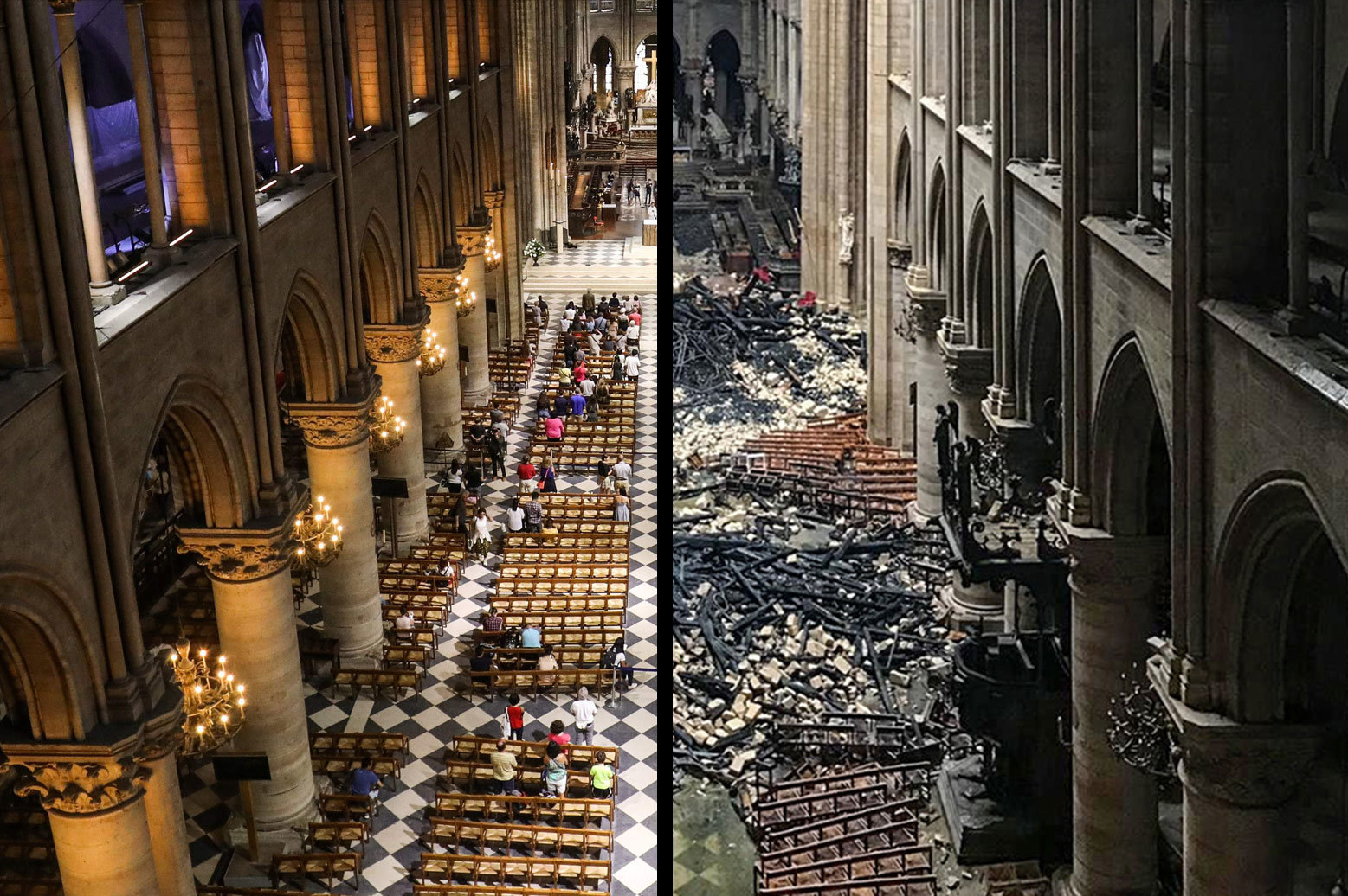 Before And After Photos Of Notre Dame Cathedral Show Fire's Devastation ...