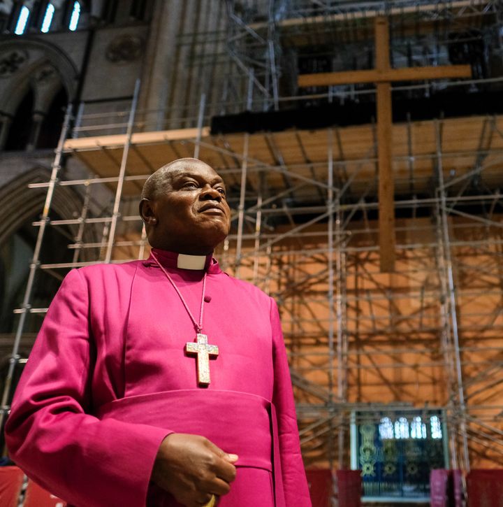 The Archbishop of York, Dr John Sentamu pictured at York Minster's Central Tower last month 