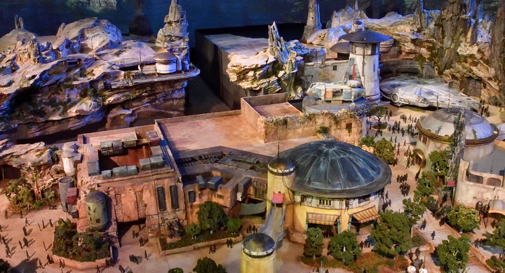 This model of Star Wars: Galaxy's Edge from 2017 was one of the first looks at the highly anticipated Disney area.