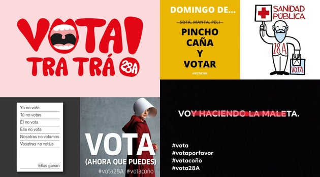 Varias de las ilustraciones compartidas por Vota Por Favor en sus cuentas de Instagram y