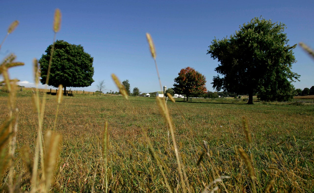 The field that once was the location of the West Nickel Mines Amish School.