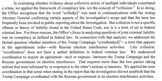 The Mueller report avoided using the term "collusion," and explains why here.