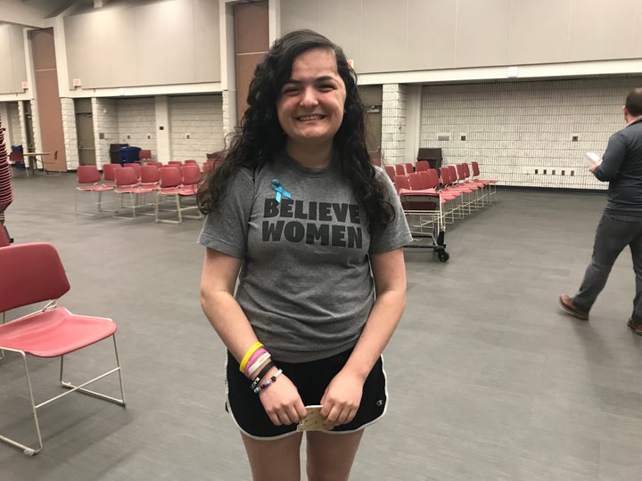 Sarah Fishkind, 17, said George Mason University's decision to hire Brett Kavanaugh is factoring "a lot" into her decision on