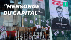 La Société Générale assiégée par des militants écologistes à la