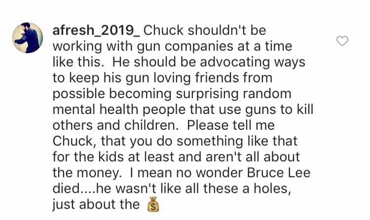 (Screenshot: Chuck Norris via Instagram)