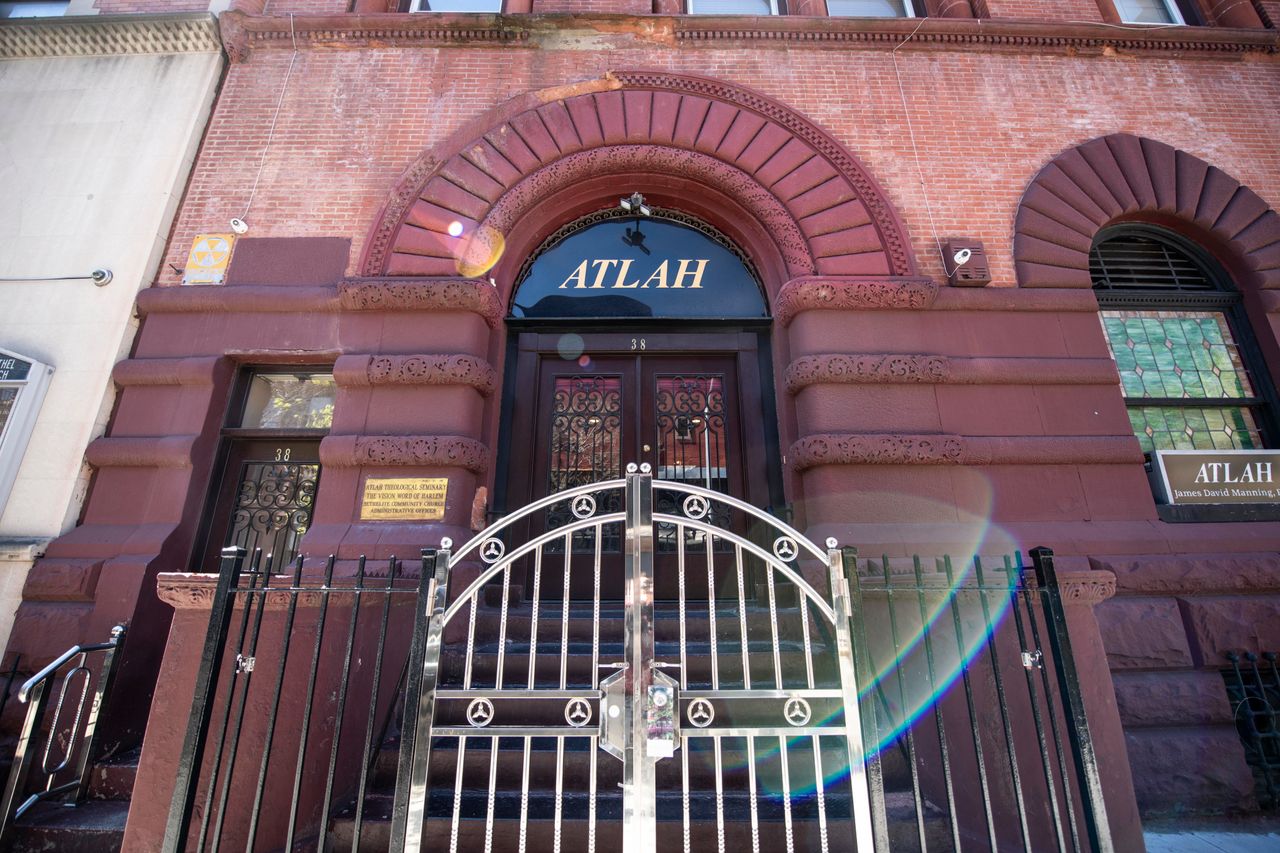 The Atlah World Missionary Church building in Harlem, New York, on April 16, 2019.