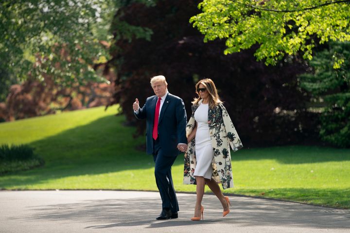 President Donald Trump leaves Washington to go to his private club in Florida after the release of the redacted Mueller report Thursday. 