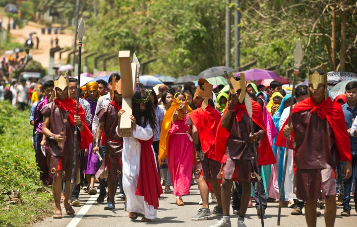 Christians mark Good Friday in Gauhati, India, on April 19, 2019.