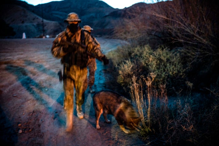 "Viper" and "Stinger" — armed members of the Constitutional Patriots New Mexico Border Ops Team militia — patrol