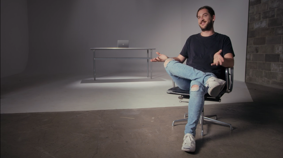 Oren Aks speaking in the Hulu documentary "Fyre Fraud." 