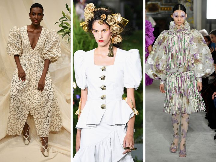 From left to right: Mara Hoffman, Rodarte, Valentino couture 