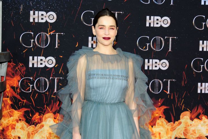 Emilia Clarke at the New York premiere of Game Of Thrones
