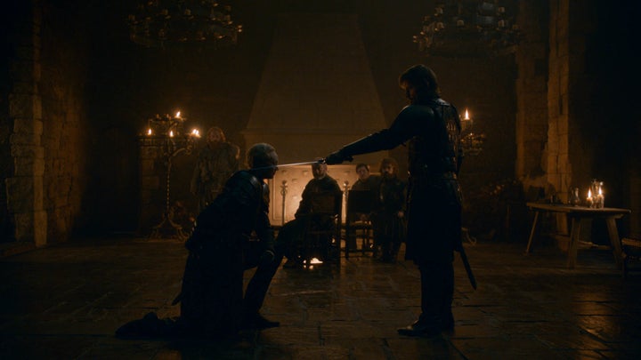 Jaime Knighting Brienne in season 8, episode 2. & nbsp;