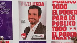 Alberto Garzón denuncia el repugnante mensaje aparecido junto a sus carteles