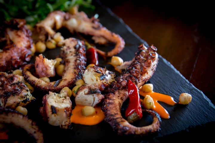 This is the octopus dish served at Virtu that Osso learned to cook from his mother.