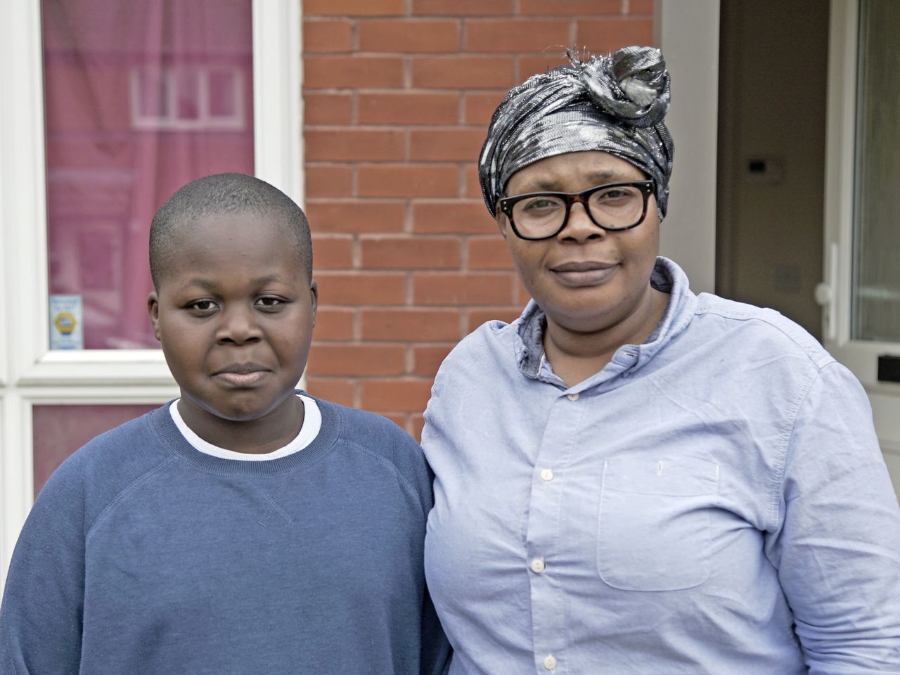 James and his mother Sarah. James was born in the UK a decade ago, but has been denied free school meals because of his family's immigration status.