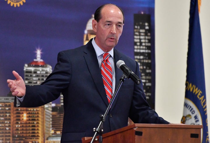 Kentucky state Rep. Rocky Adkins speaks at a forum in Louisville on April 18.