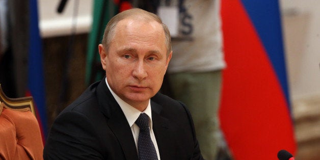 MINSK, BEALRUS - JUNE 8: (RUSSIA OUT) Russian President Vladimir Putin attends talks at the Presidential Palace on June 8, 2