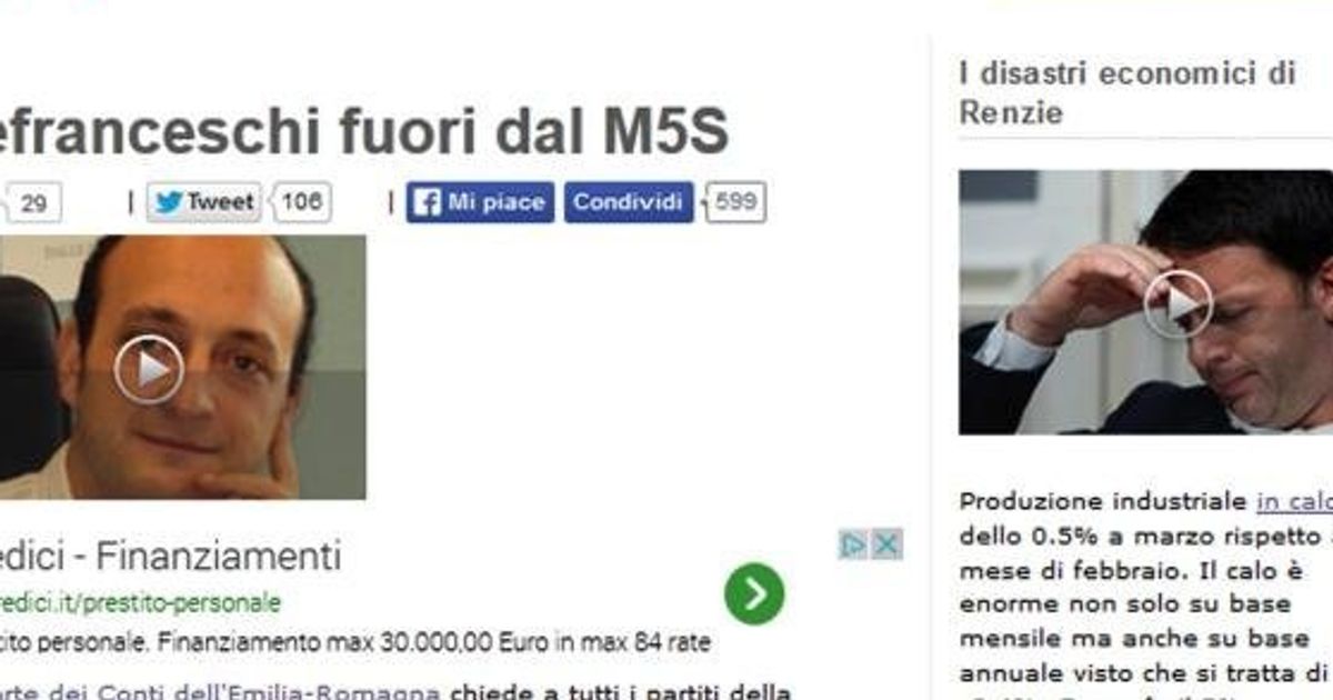 Defranceschi Fuori Da M5s Sospeso Da Beppe Grillo Il Consigliere Regionale Dellemilia Romagna 7650