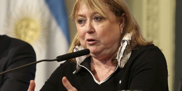 BUENOS AIRES, ARGENTINA - MAY 23: Foreign Minister of Argentina Susana Malcorra speaks during a press conference after President of Argentina Mauricio Macri (not seen) announced her as candidate to be the next UN secretary-general, at Casa Rosada in Buenos Aires, Argentina on May 23, 2016. (Photo by Omer Musa Targal/Anadolu Agency/Getty Images)