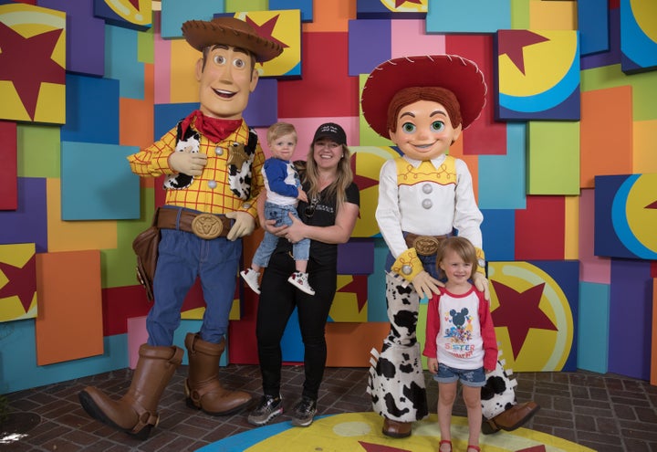 Clarkson with her daughter River Rose and holding son Remington (aka Remy).