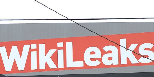 A billboard advertises support for WikiLeaks' founder Julian Assange is seen on Santa Monica Boulevard in Hollywood on April 7, 2011. AFP PHOTO / GABRIEL BOUYS (Photo credit should read GABRIEL BOUYS/AFP/Getty Images)