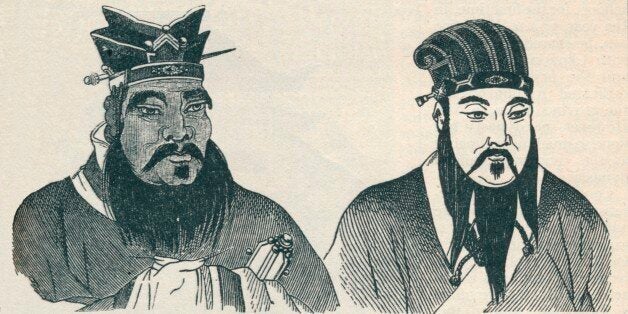 Chinese portraits of Confucius and his great follower Mencius, 1907. From Harmsworth History of the World, Volume 1, by Arthu