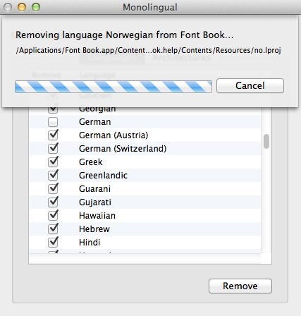 Monolingual app for mac