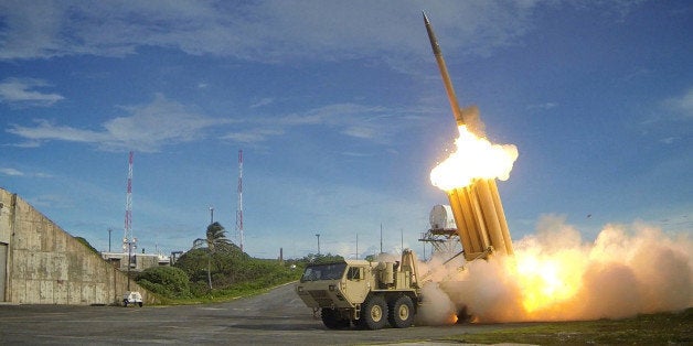 A Terminal High Altitude Area Defense (THAAD) interceptor is launched during a successful intercept test, in this undated handout photo provided by the U.S. Department of Defense, Missile Defense Agency. U.S. Department of Defense, Missile Defense Agency/Handout via Reuters/File Photo ATTENTION EDITORS - FOR EDITORIAL USE ONLY. NOT FOR SALE FOR MARKETING OR ADVERTISING CAMPAIGNS. THIS IMAGE HAS BEEN SUPPLIED BY A THIRD PARTY. IT IS DISTRIBUTED, EXACTLY AS RECEIVED BY REUTERS, AS A SERVICE TO CLIENTS