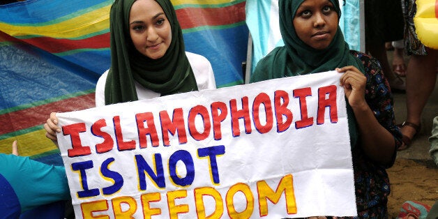Protesters demonstrate against France's ban of the burkini, outside the French Embassy in London, Britain August 25, 2016. RE