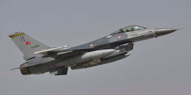 A Turkish Air Force F-16C taking off from Konya, Turkey, during Exercise Anatolian Eagle 2014.