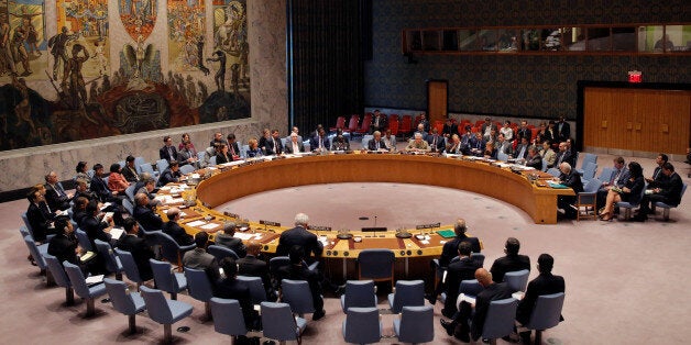 The United Nations Security Council sit for a high level meeting on Syria at the United Nations in Manhattan, New York, U.S.,