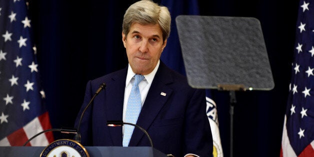 U.S. Secretary of State John Kerry delivers remarks on Middle East peace at the Department of State in Washington December 28, 2016. REUTERS/James Lawler Duggan TPX IMAGES OF THE DAY