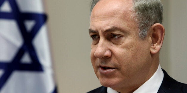 Israeli Prime Minister Benjamin Netanyahu chairs the weekly cabinet meeting in Jerusalem February 12, 2017. REUTERS/Gali Tibb
