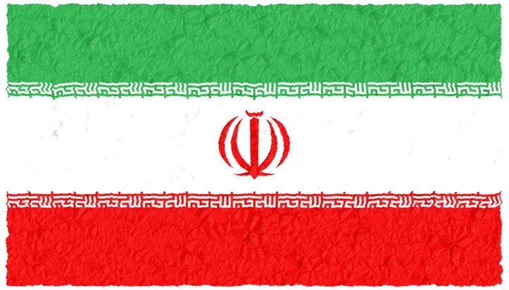crumple grunge flag of iran