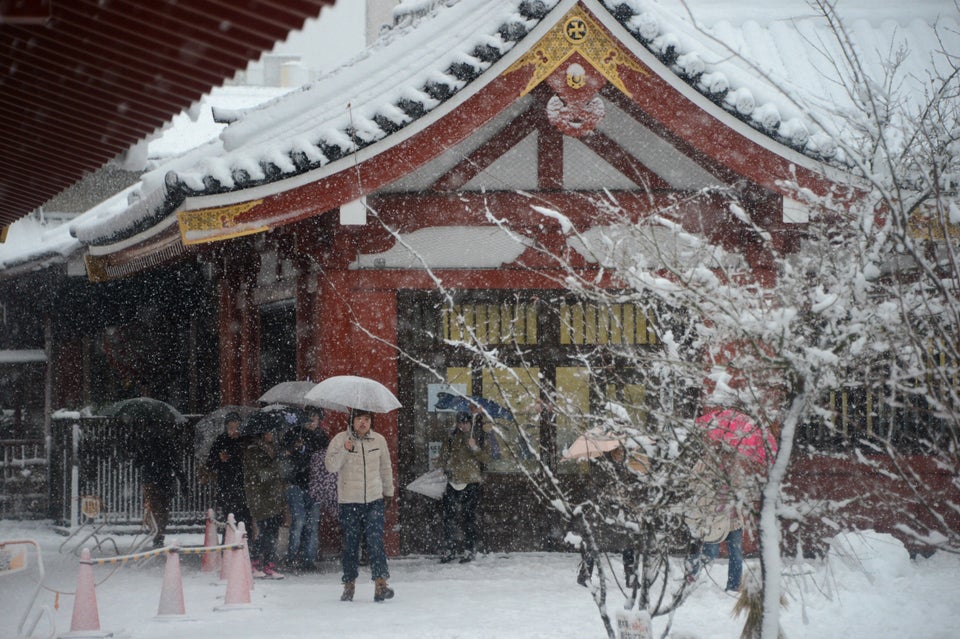 Record heavy snow disrupts Tokyo transit, including flights 