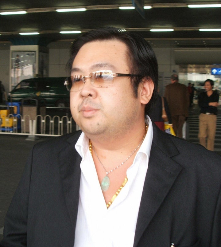 BEIJING, CHINA: A man believed to be the eldest son of North Korean leader Kim Jong-Il, Kim Jong-Nam, answers Japanese reporters' questions at the Beijing International airport, 25 September 2004. AFP PHOTO / JIJI PRESS (Photo credit should read JIJI PRESS/AFP/Getty Images)