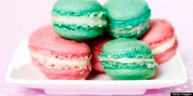 Macaroons on a Plate.