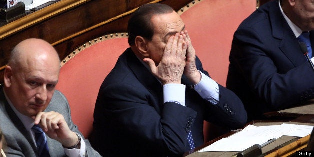 ROME, ITALY - APRIL 30: (L-R) Former Minister of the Culture Sandro Bondi, Silvio Berlusconi and former president of the Se