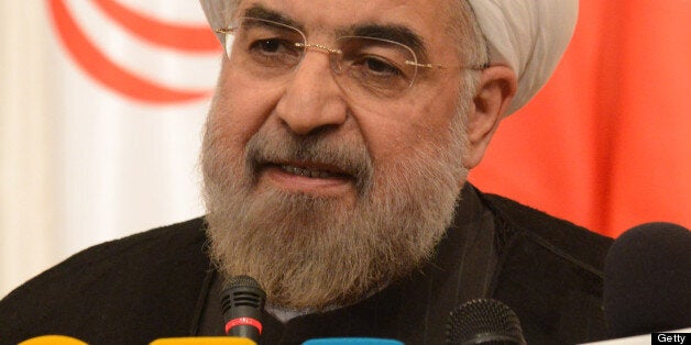 TEHRAN, IRAN - JUNE 17: Iran's president elect Hassan Rouhani speaks during his first press conference after being elected on June 17, 2013 in Tehran, Iran. Rouhani expressed hope that Iran can reach a new agreement with major powers over its disputed nuclear program, saying a deal should be reached through more transparency and mutual trust. (Photo by Kaveh Kazemi/Getty Images)