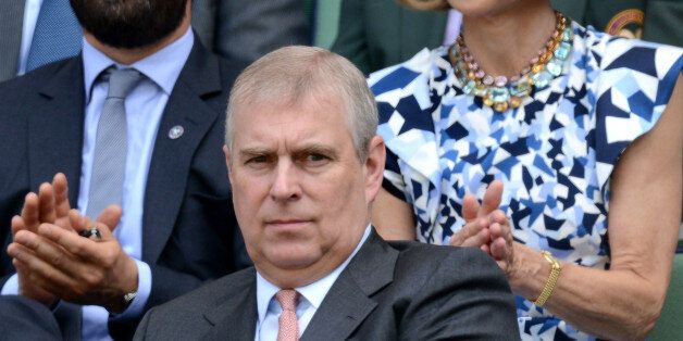 LONDON, ENGLAND - JULY 05: Prince Andrew, Duke of York attends Day 11 of the Wimbledon Lawn Tennis Championships at the All England Lawn Tennis and Croquet Club on July 5, 2013 in London, England. (Photo by Karwai Tang/WireImage)
