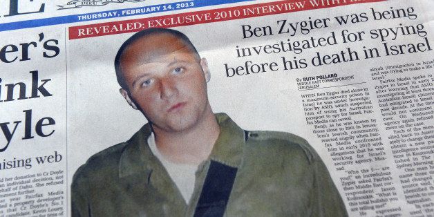(FILES) This file photo taken on February 14, 2013 shows Australian newspapers leading their front pages in Australia with the story of Ben Zygier after Israel confirmed it jailed a foreigner in solitary confinement on security grounds who later committed suicide, with Australia admitting it knew one of its citizens had been detained. A suspected Mossad agent known as Prisoner X was arrested by his own spymasters after leaking detailed information about his work to Australian intelligence services, according to sources cited by broadcaster ABC on February 18, 2013. AFP PHOTO / William WEST / FILES (Photo credit should read WILLIAM WEST/AFP/Getty Images)