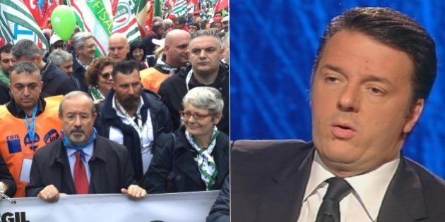 Primo Maggio di lotta e di governo. Scambi d'accuse tra sindacati e Renzi. Le due anime contrapposte