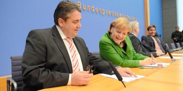 BERLIN, GERMANY - NOVEMBER 27: (CHINA OUT, SOUTH KOREA OUT) German Chancellor and Chairwoman of the German Christian Democra