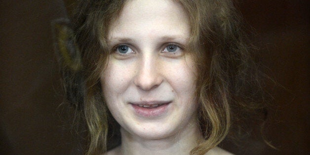 A file picture taken on August 17, 2012, shows one of the jailed members of the all-girl punk band 'Pussy Riot,' Maria Alyok