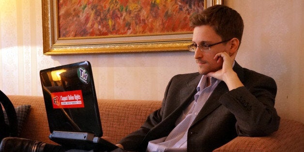 MOSCOW, RUSSIA - DECEMBER 2013: (EXCLUSIVE ACCESS; PREMIUM RATES (3X) APPLY) Former intelligence contractor Edward Snowden poses for a photo during an interview in an undisclosed location in December 2013 in Moscow, Russia. Snowden who exposed extensive details of global electronic surveillance by the National Security Agency has been in Moscow since June 2012 after getting temporary asylum in order to evade prosecution by authorities in the U.S. (Photo by Barton Gellman/Getty Images)