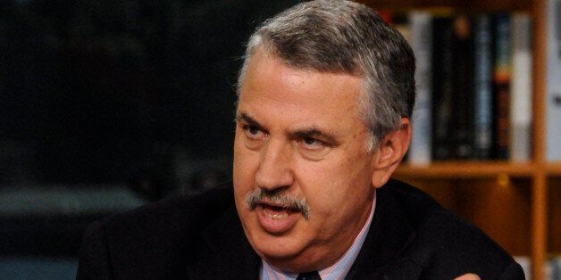 MEET THE PRESS -- Pictured: (l-r) Tom Friedman, Columnist, New York Times, appears on 'Meet the Press' in Washington, D.C., Sunday, July 7, 2013. (Photo by: William B. Plowman/NBC/NBC NewsWire via Getty Images)