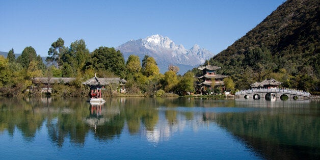 Lijiang's Black Dragon Pool park, China. (Photo by: Universal Images Group via Getty Images)