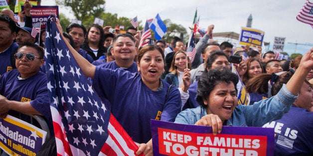 UNITED STATES - OCTOBER 08: Lorena Ramirez of Virginia attends the Camino Americano: March for Dignity and Respect on the Mall where thousands gathered to call on Congress to pass immigration reform with a path towards citizenship. (Photo By Tom Williams/CQ Roll Call)